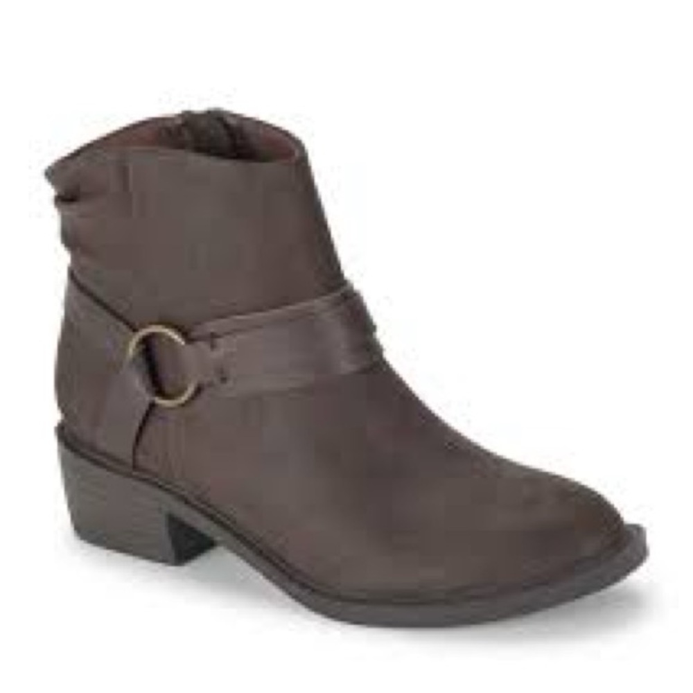 Brown booties by Baretraps